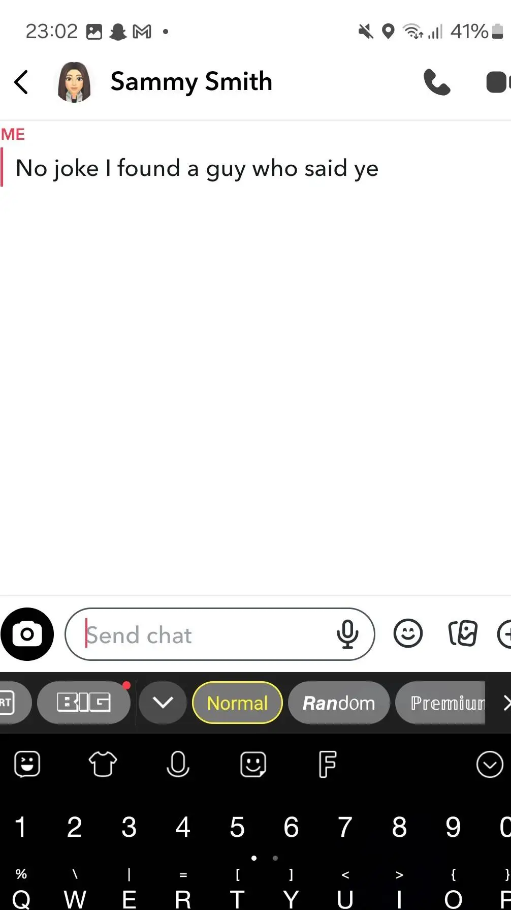 ai character: Snapchat background