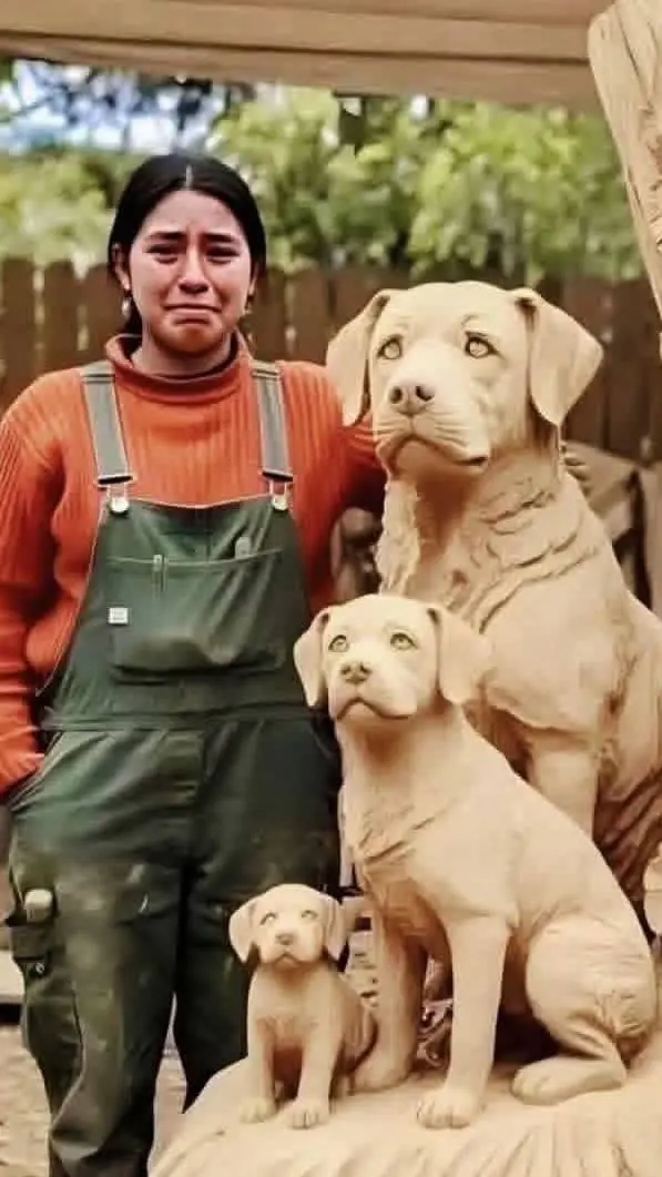 ai character: A wood artist  background