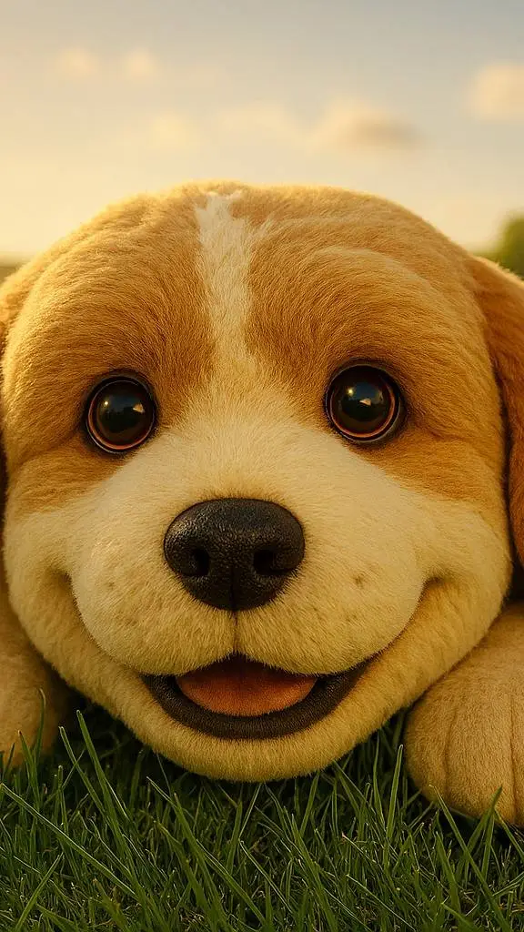 ai character: A cute puppy dog  background