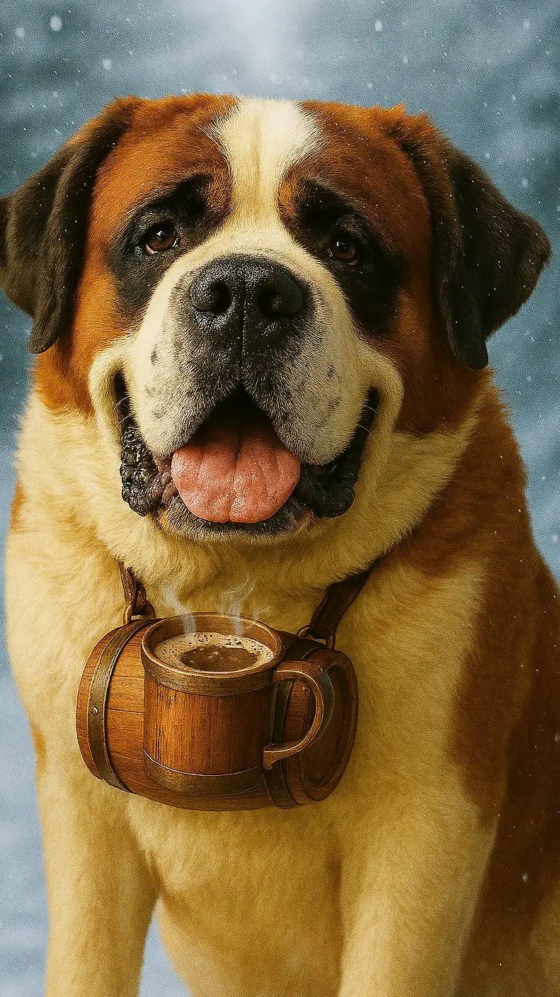 ai character: A Saint Bernard  background
