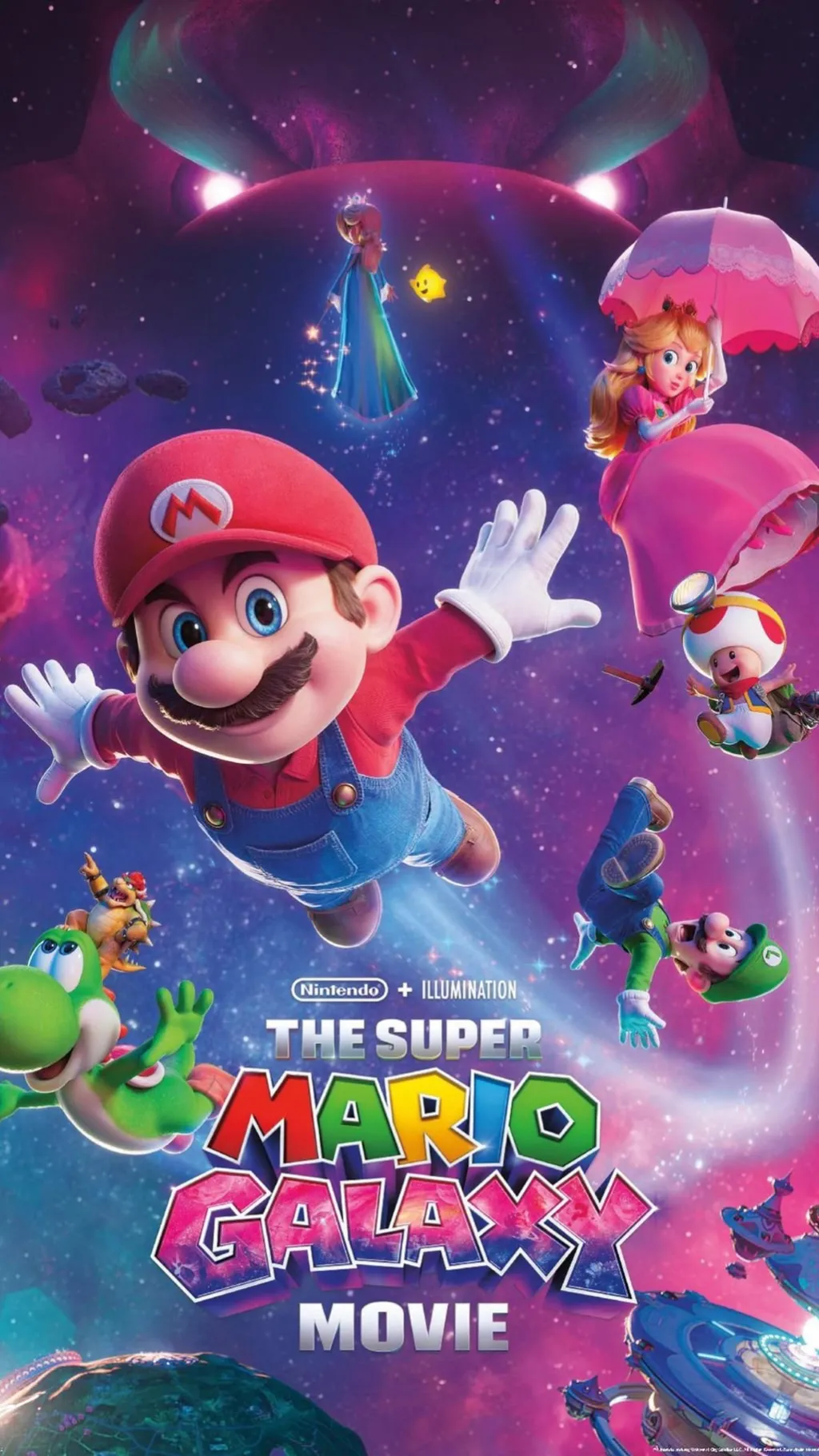 ai character: Super mario galaxy background