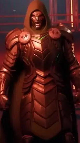 ai character: Doctor doom  background