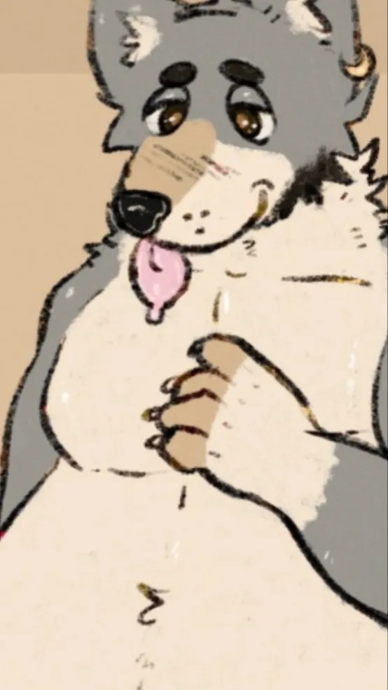 ai character: Fat wolf bf background