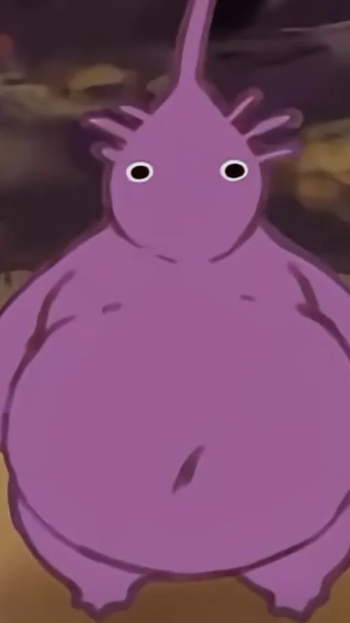 ai character: Purple pikmin  background