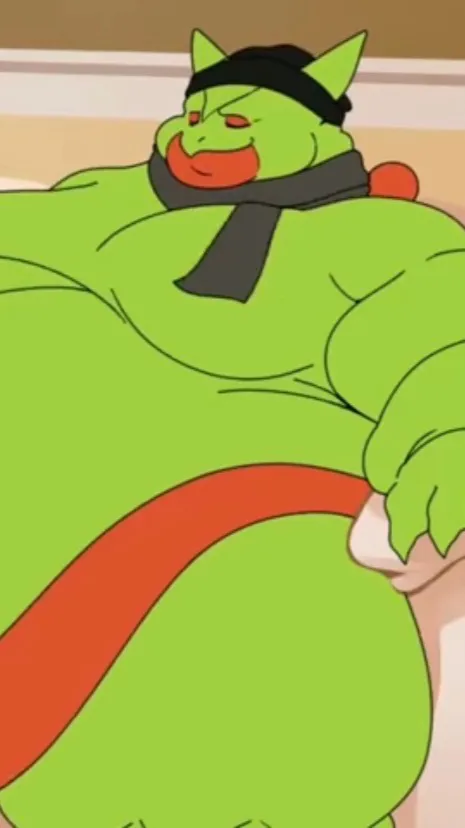 ai character: Fat chameleon bff background