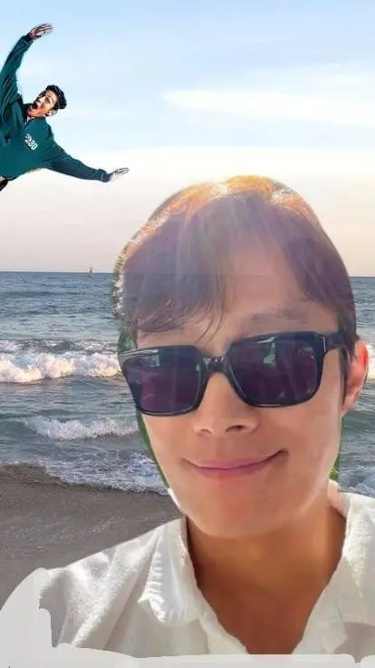 ai character: squid game meme  background