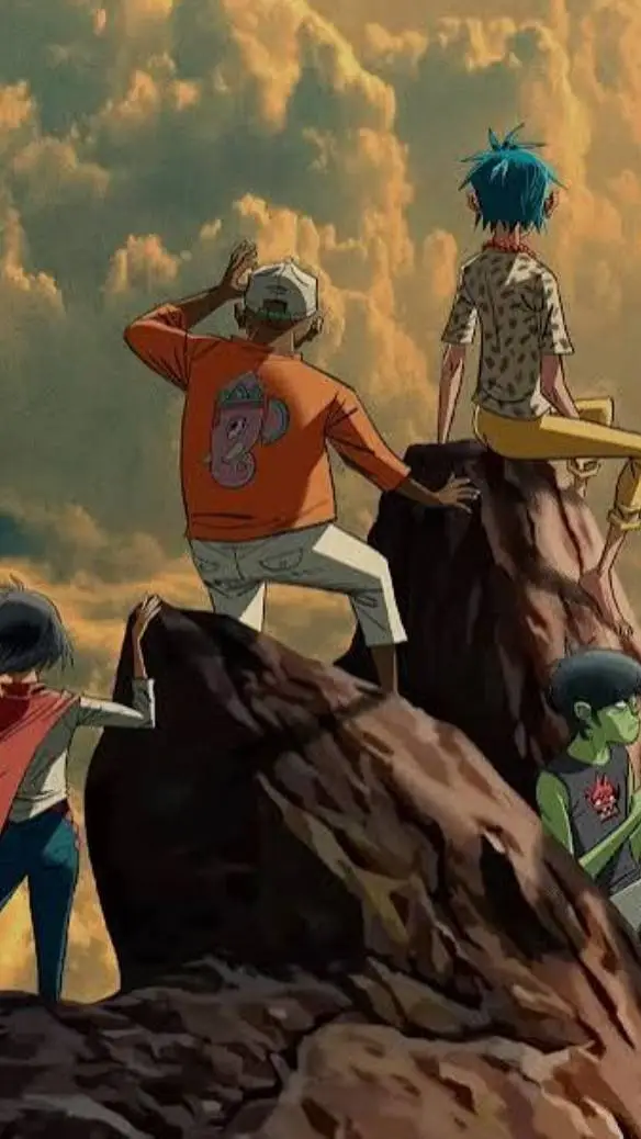 ai character: Gorillaz hiking background