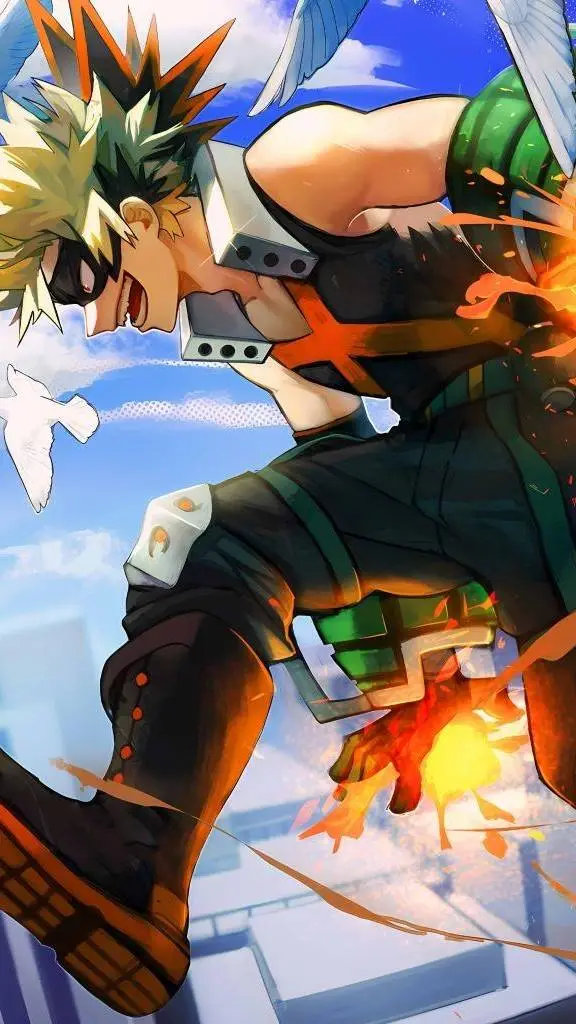 ai character: Katsuki Bakugo  background
