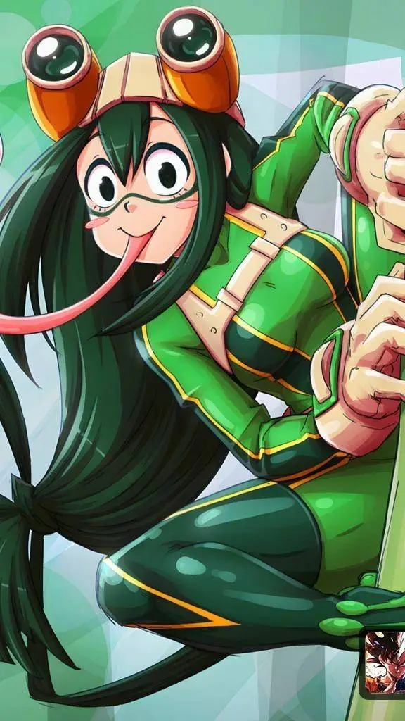 ai character: Tsuyu Asui background