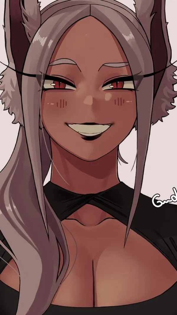 ai character: Goth mirko mha background
