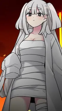 ai character: Ghast girl  background