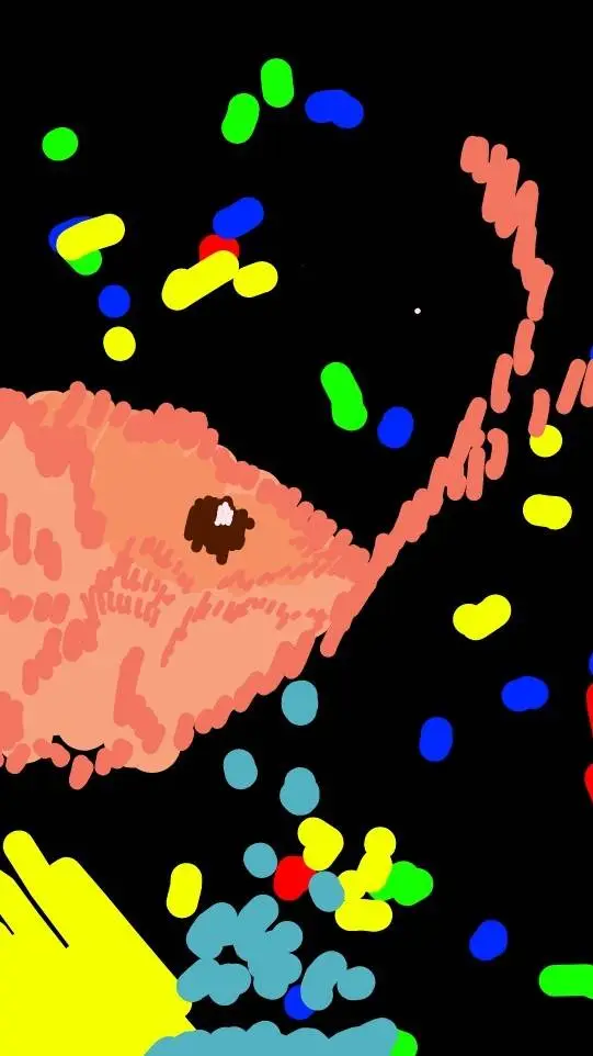 ai character: abstracted shrimp background