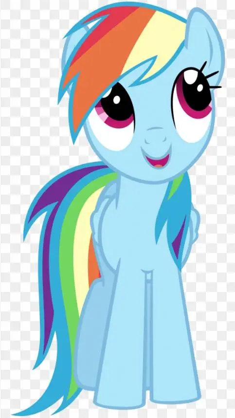 ai character: rainbow dash background