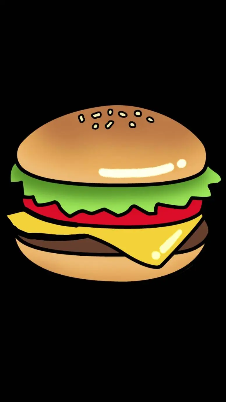 ai character: ☆hamburger☆ background