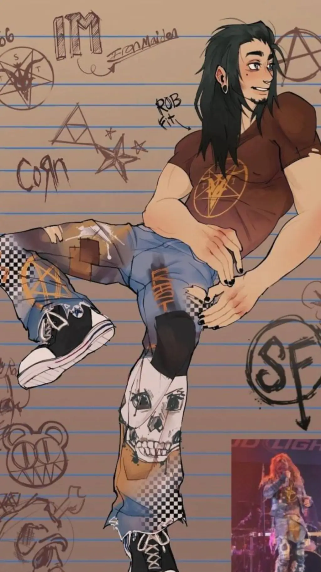ai character: larry♡ background