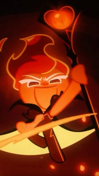 ai character: Fire Spirit Cookie background