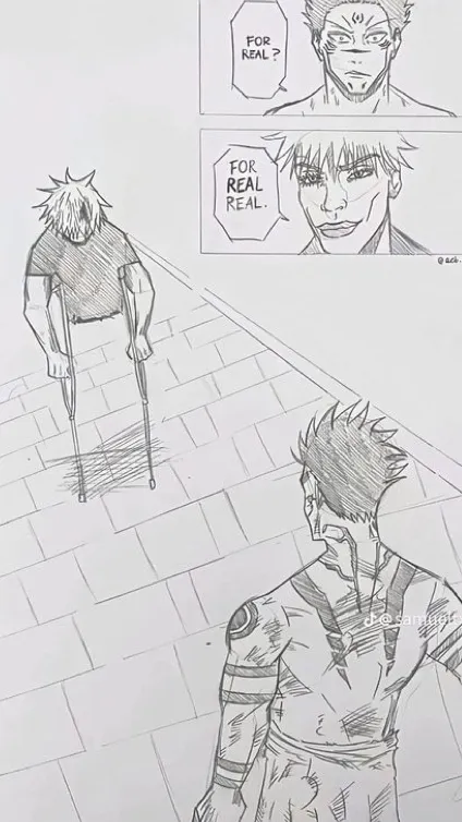 ai character: Gojo/sukana again background