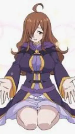 ai character: Wiz from KonoSuba  background