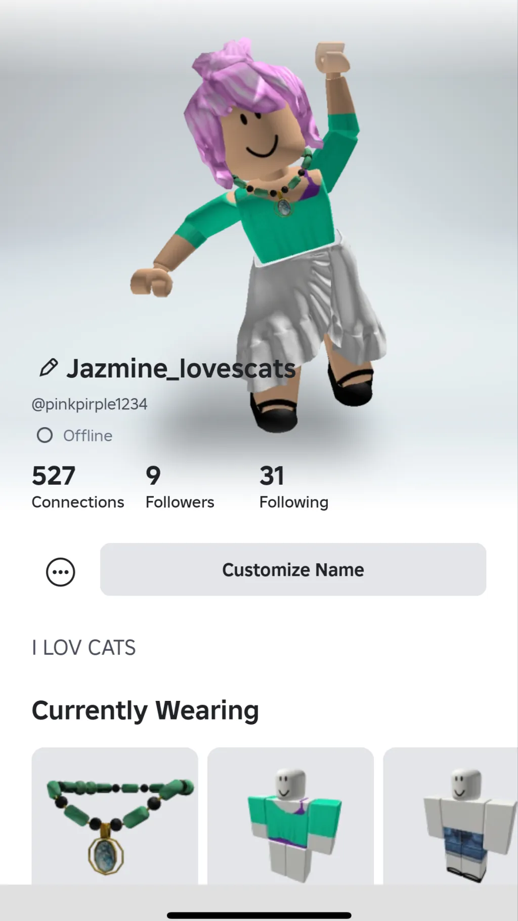 ai character: Jazmine_lovescats background