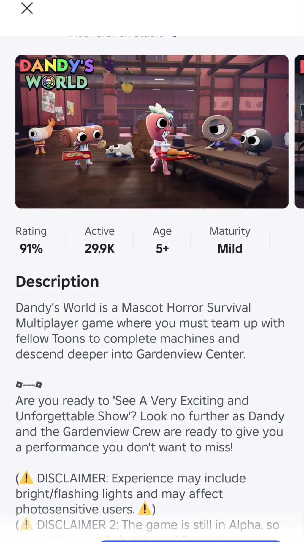 ai character: DANDYS WORLDDDDDDD background