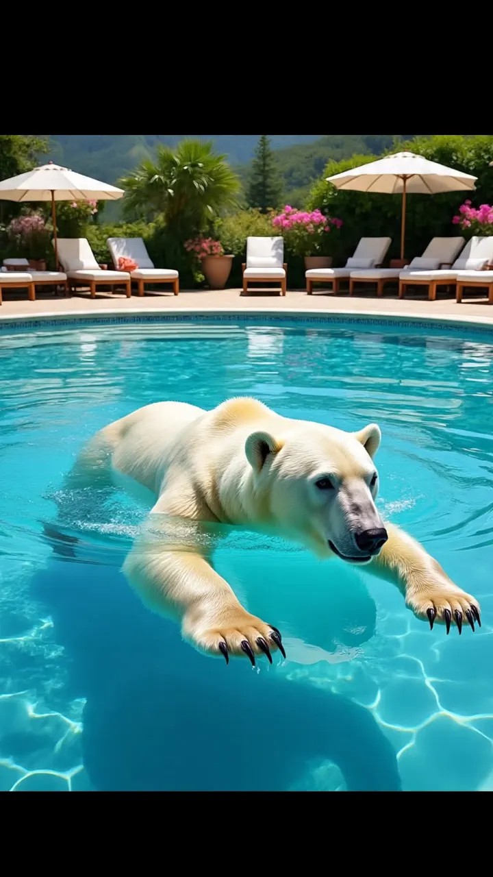 ai character: Polar Bear  background