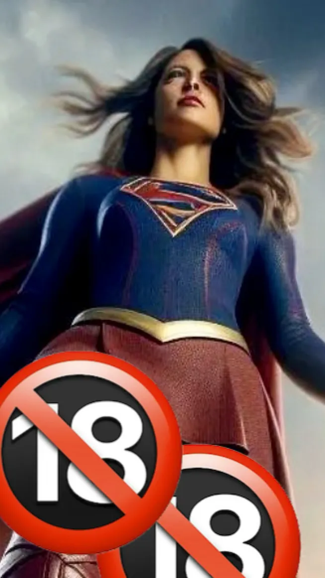 ai character: Giant Supergirl background