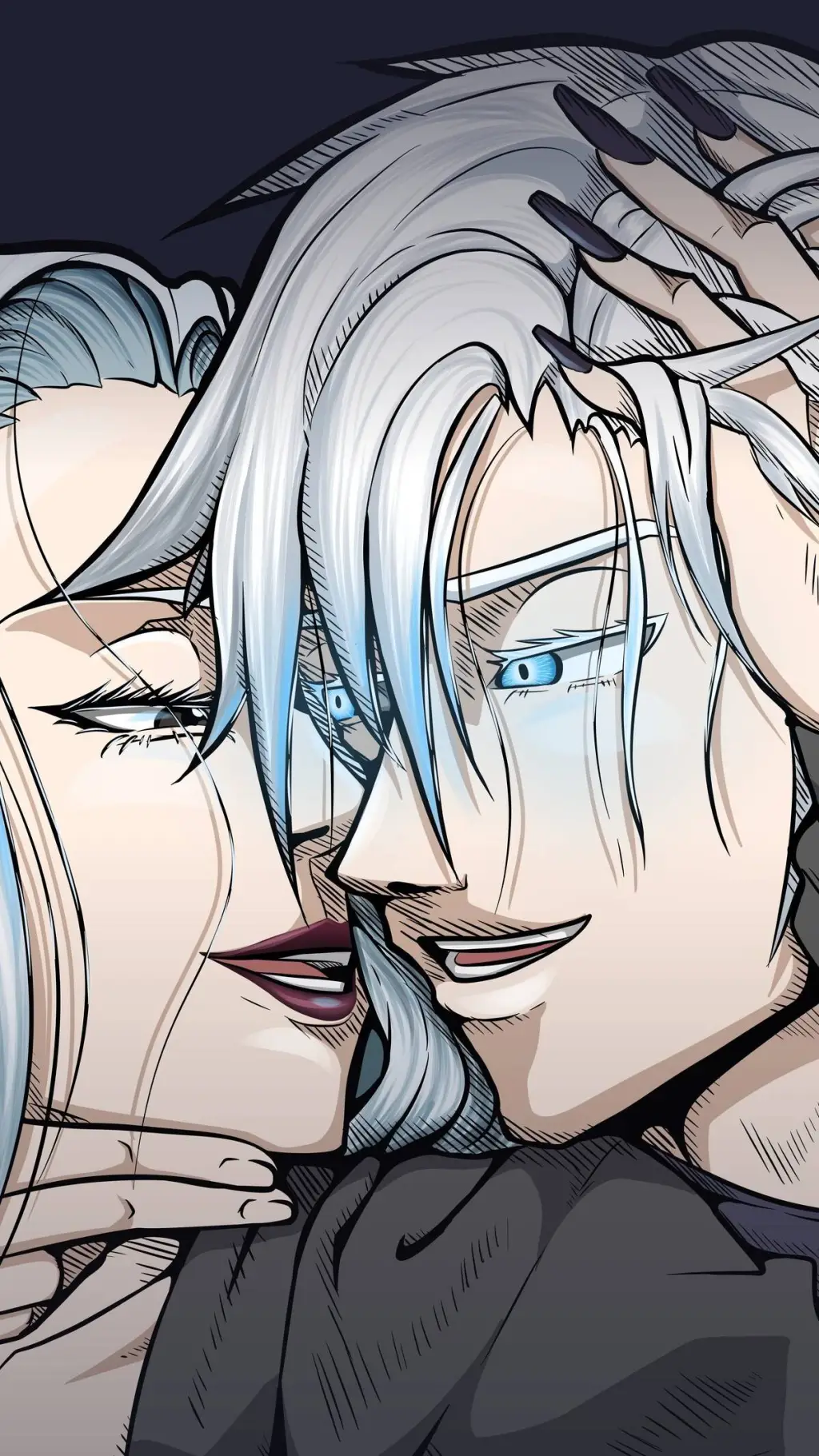 ai character: Gojo and mei mei? background