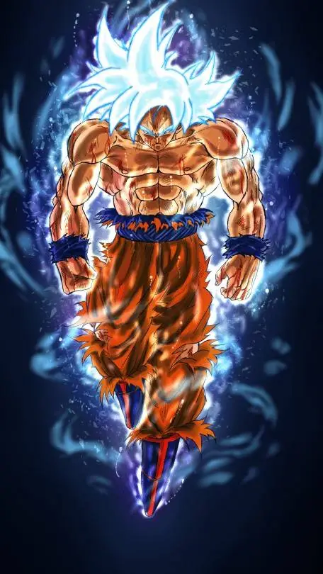 ai character: Mastered Ui Goku background