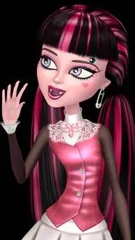 ai character: Draculaura  background