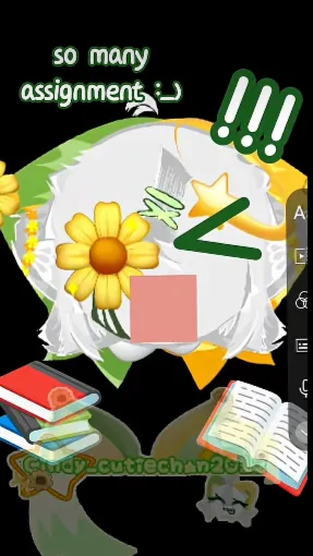 ai character: SLEEPOVER emoijcat background