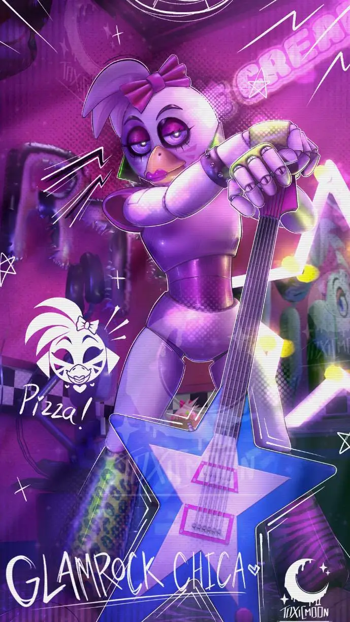 ai character: Glamrock Chica background
