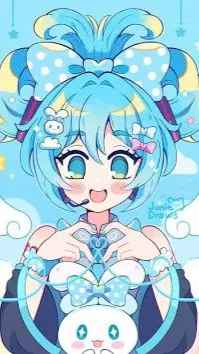 ai character: Child Miku  background