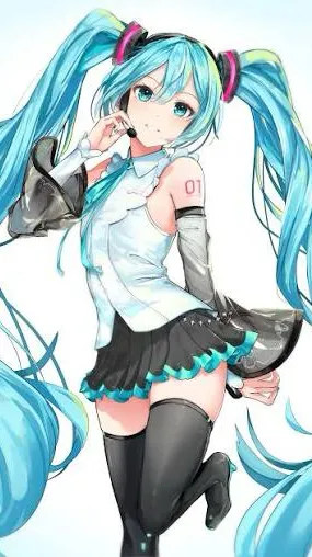 ai character: High school Miku  background