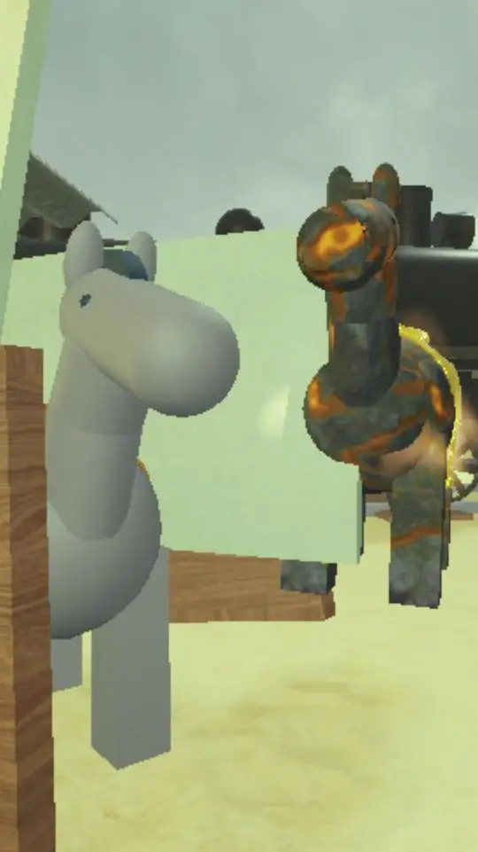 ai character: horse & war background