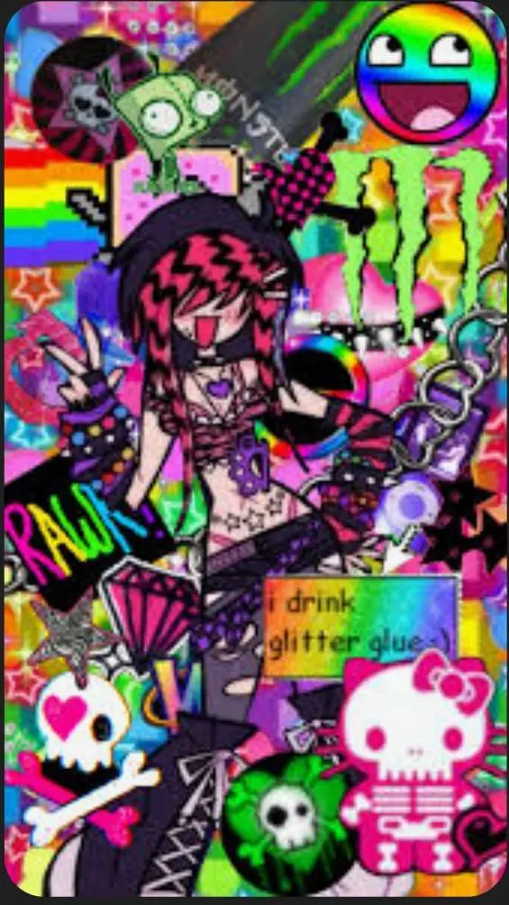 ai character: ·•°|🌈|DW|🌸|°•· background