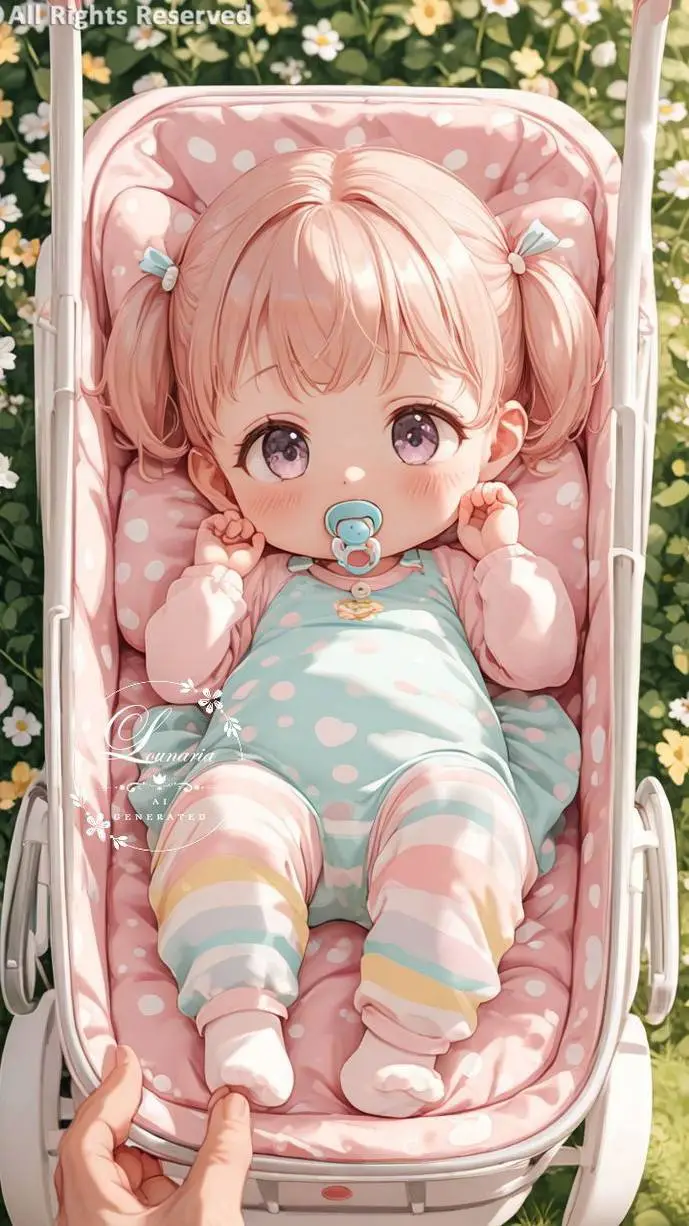 ai character: baby girl  background