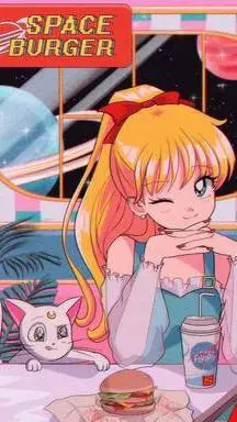 ai character: Sailor Moon  background