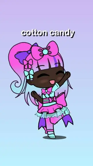 ai character: cotton candy background