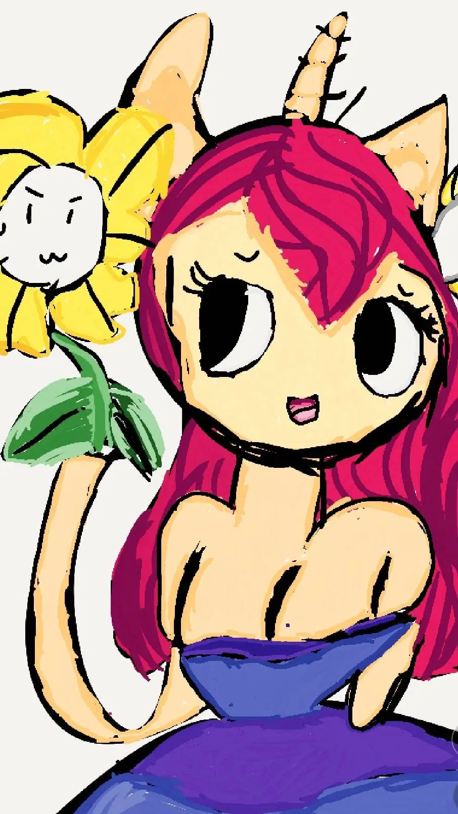 ai character: sunny goes to undt background