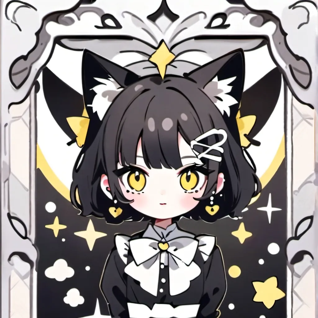 chat with ai character: the cat in the bow