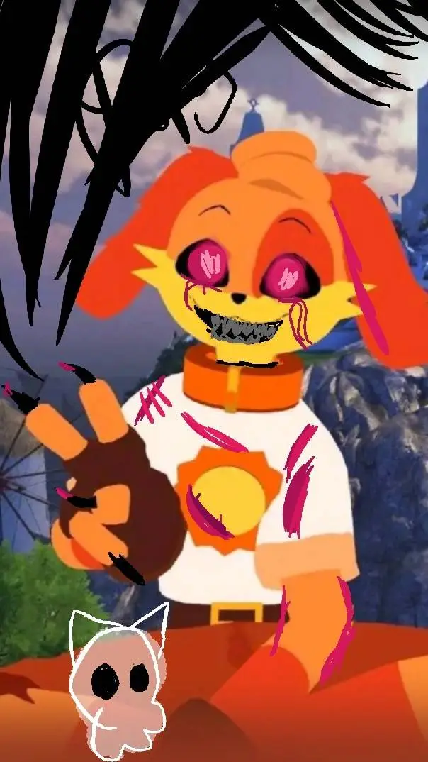 ai character: dogday exe AU background