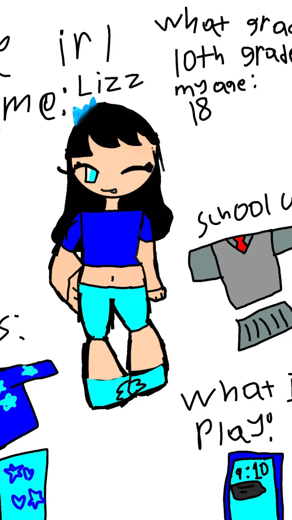 ai character: lizz *creator* background