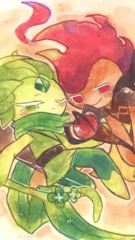 ai character: Fire spirit cookie background