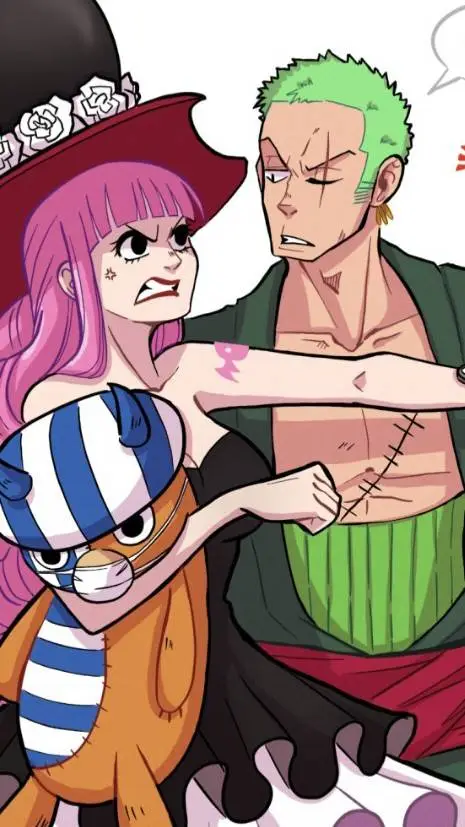 ai character: Perona x Zoro  background