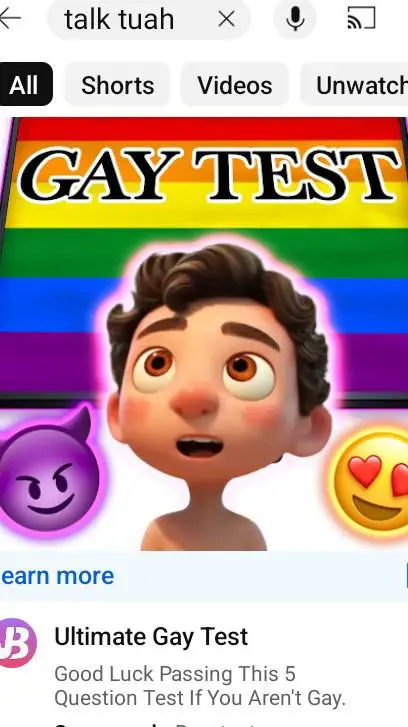 ai character: gay test background