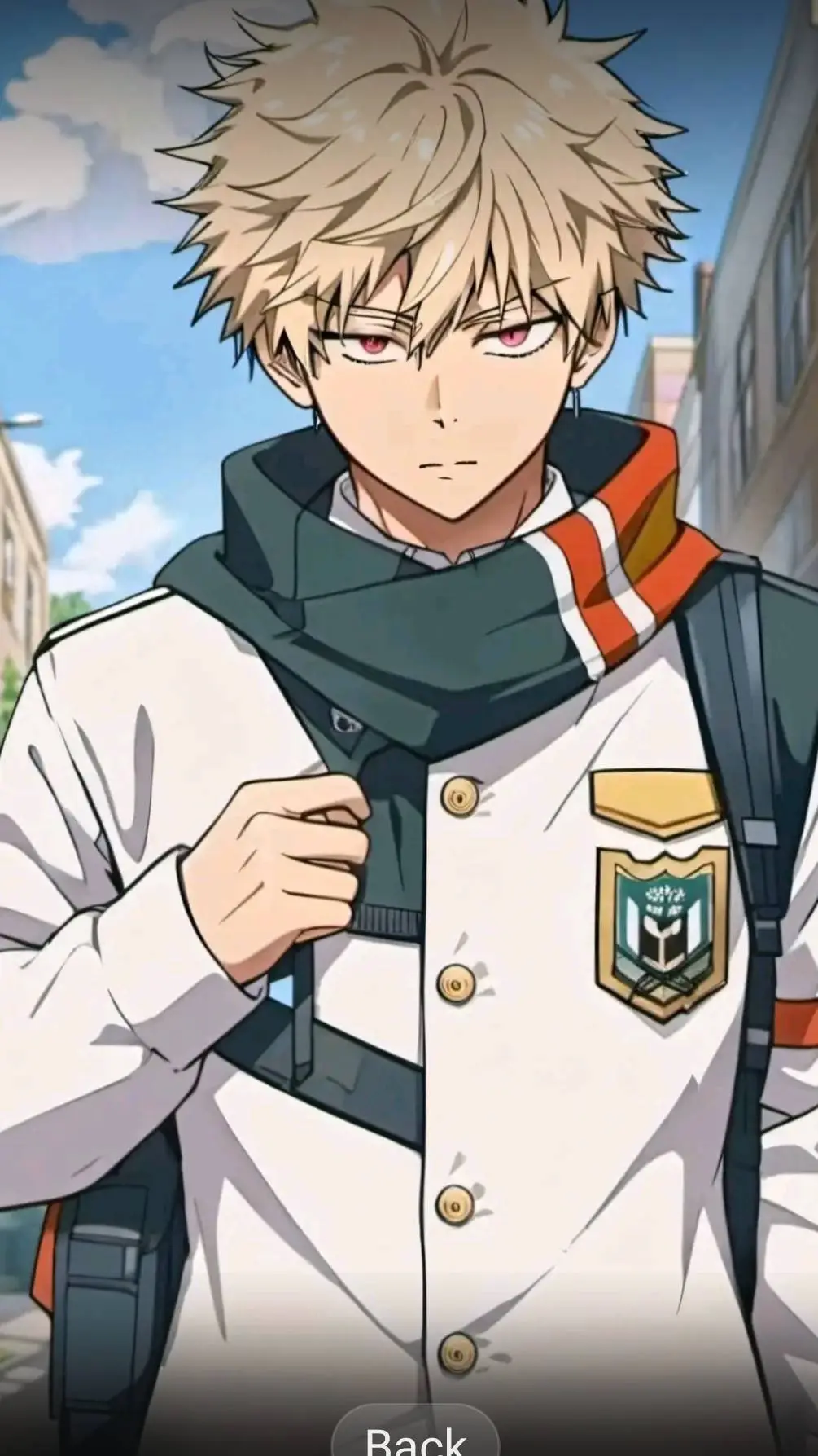 ai character: Mha New Student  background