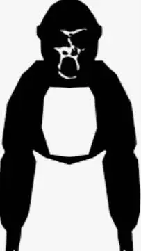 ai character: evil gorilla  background