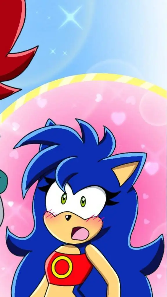 ai character: Blushing Sonica background
