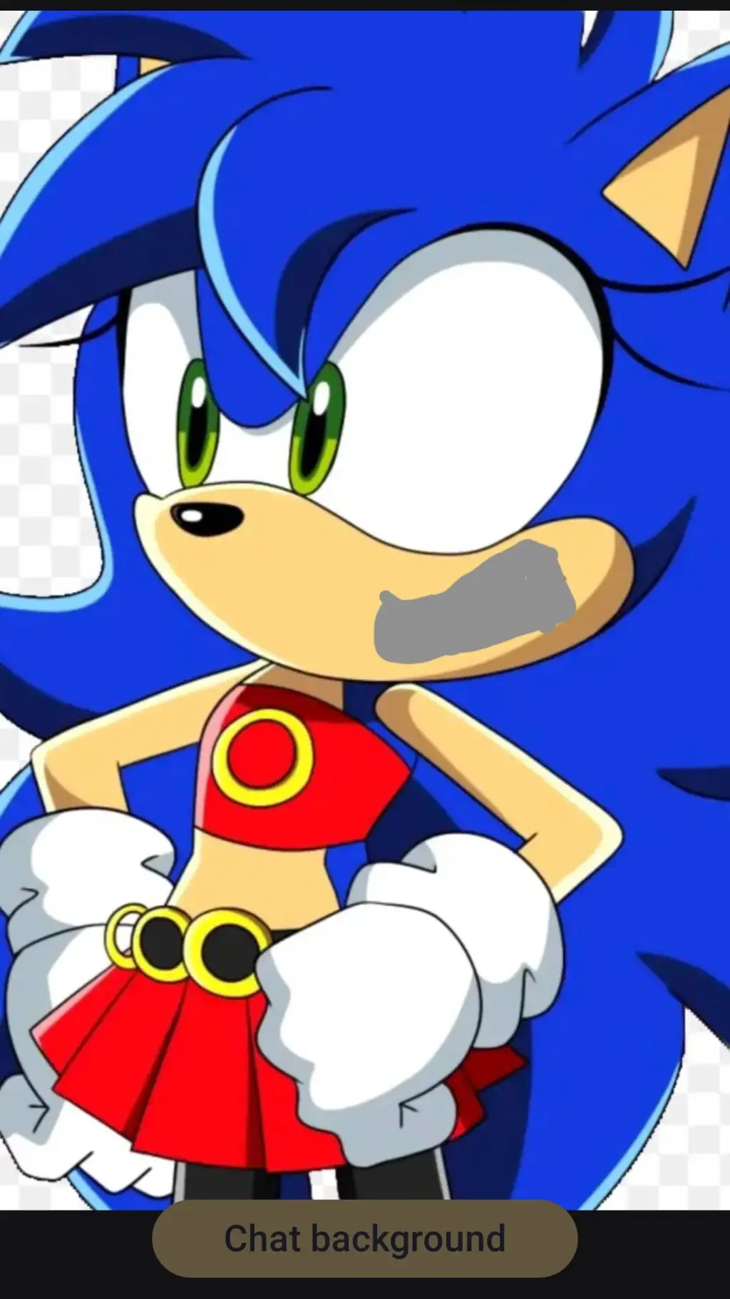 ai character: Tape gagged Sonica background