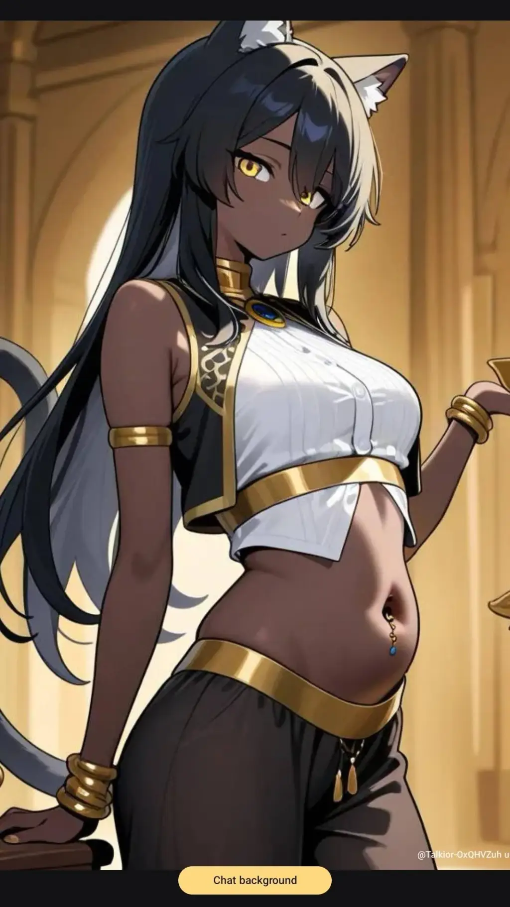 ai character: genie bella background